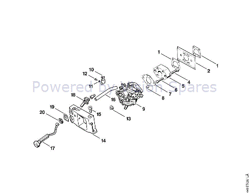 xx 4308 Original Stihl Stopschalter mit Kabelsatz für BT360 Bohrgerät NEU
