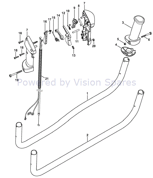 Stihl FS 460 (FS460C) Parts Diagram, Bike Handle