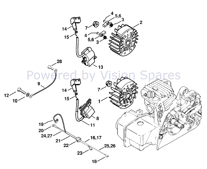 Stihl Ms 230 Chainsaw Ms230c Bz Parts Diagram Ignition System