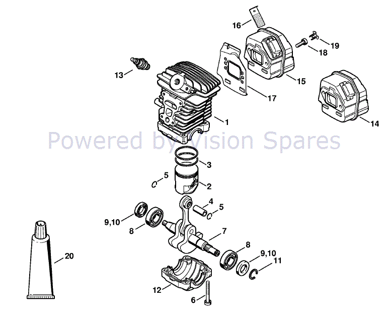 Stihl Ms 181 Chainsaw Ms181 Parts Diagram Cylinder