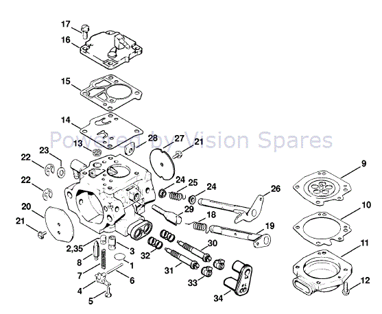 あるーるオーダーページ Stihl MS 880 Chainsaw (MS880) Parts Diagram, Carburetor HT-12D