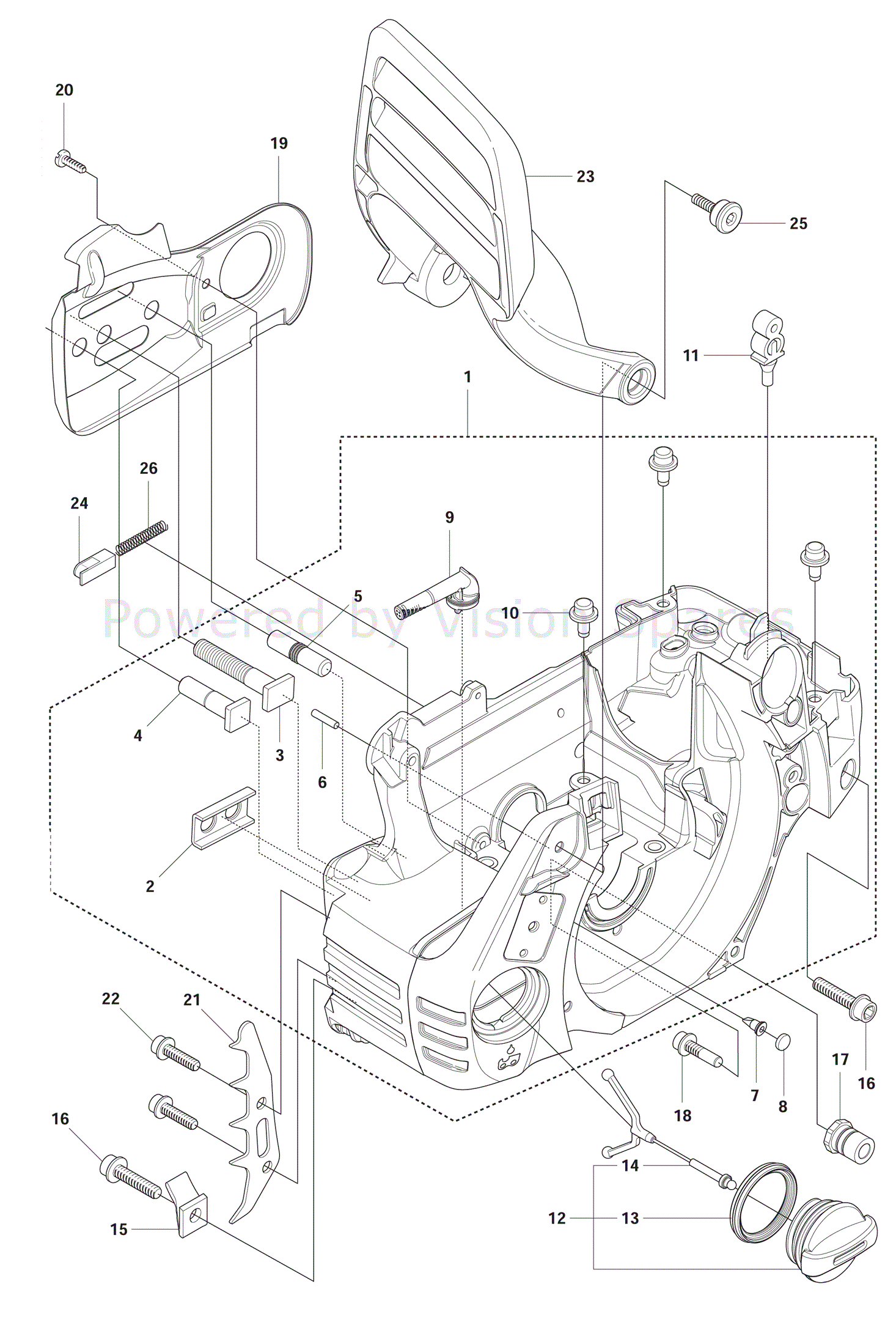 husqvarna chainsaw diagram
