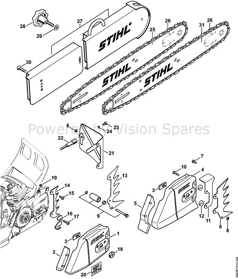 Stihl MS 461 MS461 Chainsaw Service Workshop Repair /& Parts Diagram List Manual