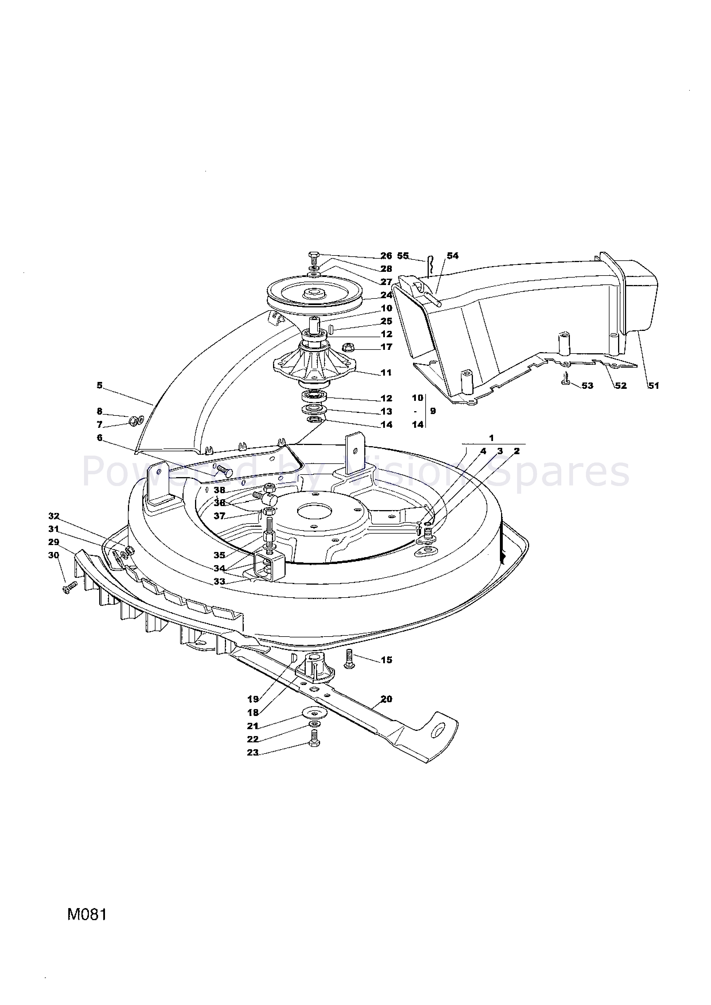 Mountfield 1228M Ride-on (13-2641-12 [2002]) Parts Diagram, Mower Deck