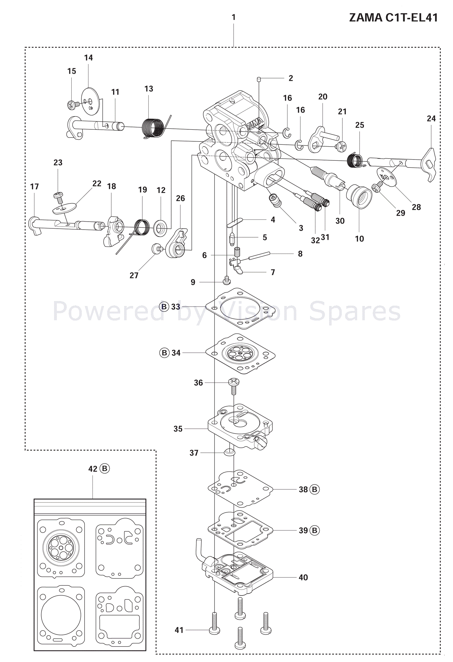 Husqvarna 135 Chainsaw (2011) Parts Diagram, Carburetor