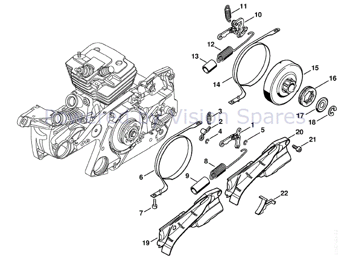 Stihl MS 441 Chainsaw (MS441 CMVWZ) Parts Diagram, Chain Brake
