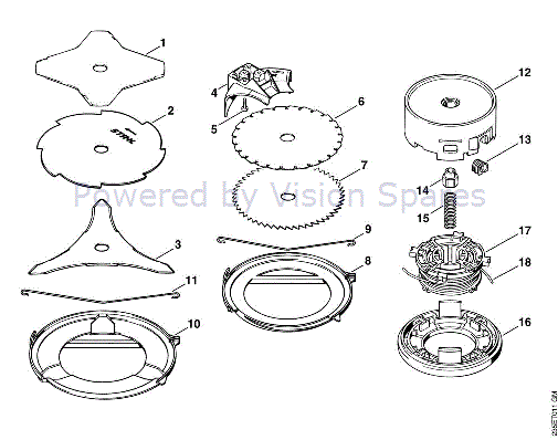 Stihl FS 25-4 Brushcutter (FS25-4) Parts Diagram, L-Cutting tools