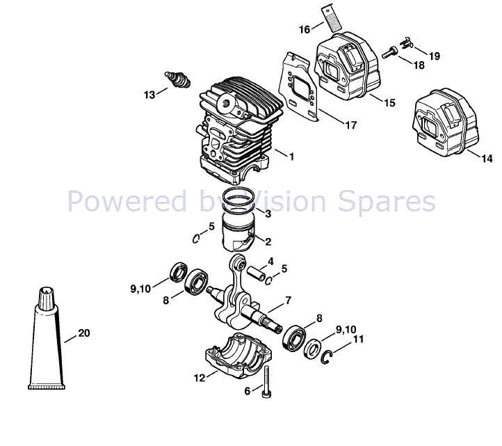 Stihl Ms 211 Chainsaw Ms211z Parts Diagram Cylinder