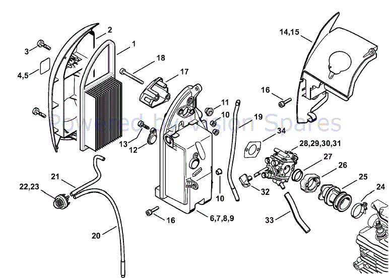 Stihl BR 200 Backpack Blower (BR 200) Parts Diagram, E REWIND STARTER