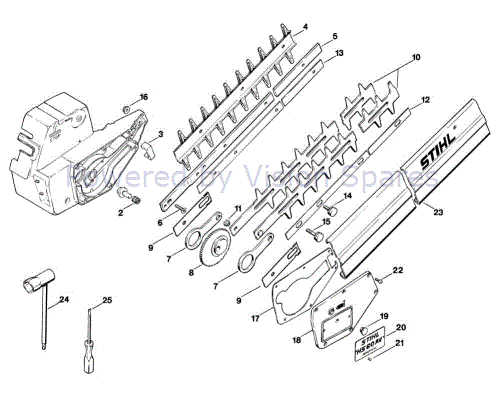 Stihl HS 61 Petrol Hedgetrimmer HS61 Parts Diagram J HS 60