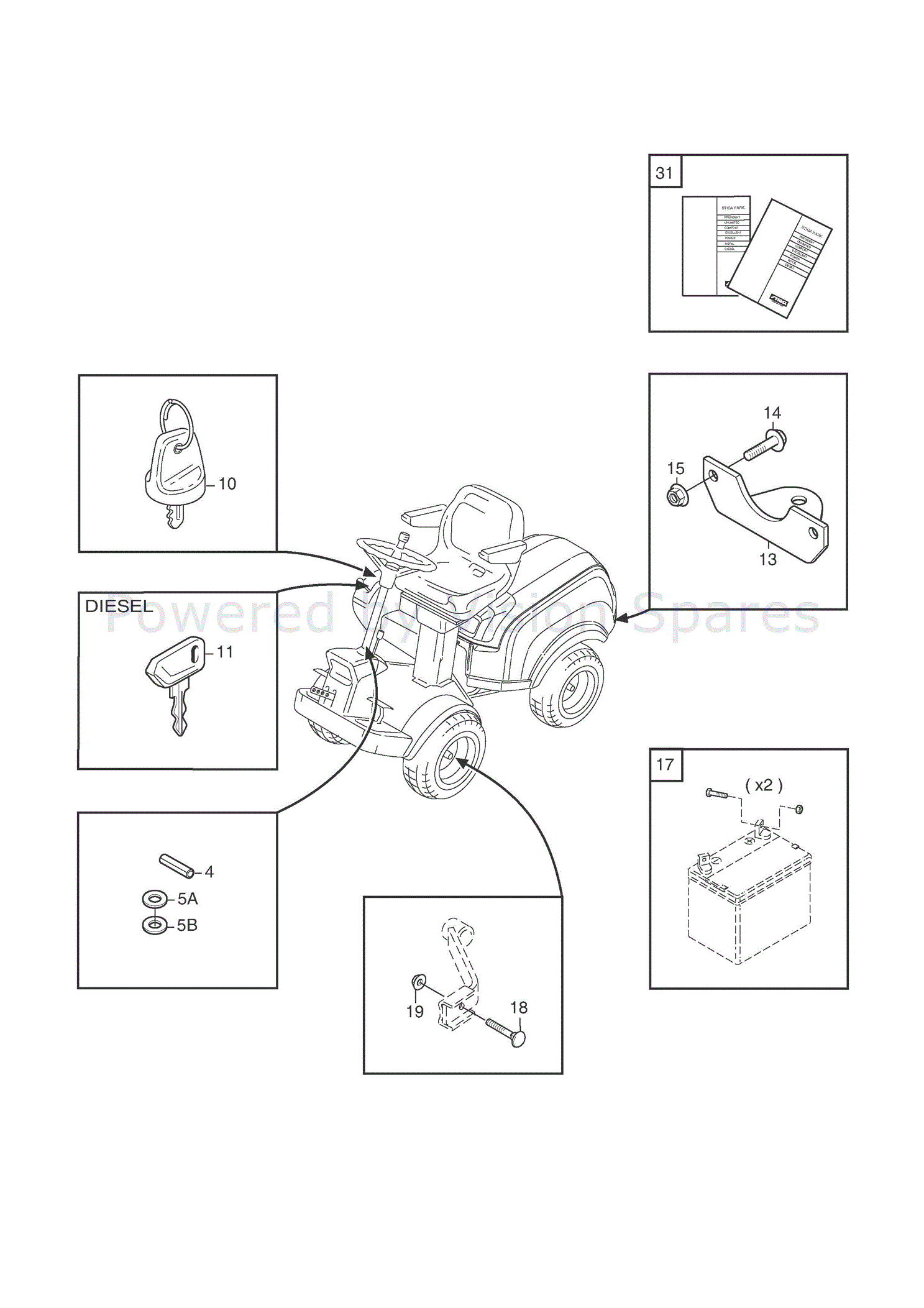 Online Part Diagram For Park Pro Sel Stiga Front Deck Rider Mowers