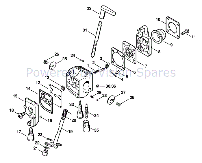 ちはる　ページ Stihl HS 81 T-Z Petrol Hedgetrimmer (HS81T-Z) Parts Diagram