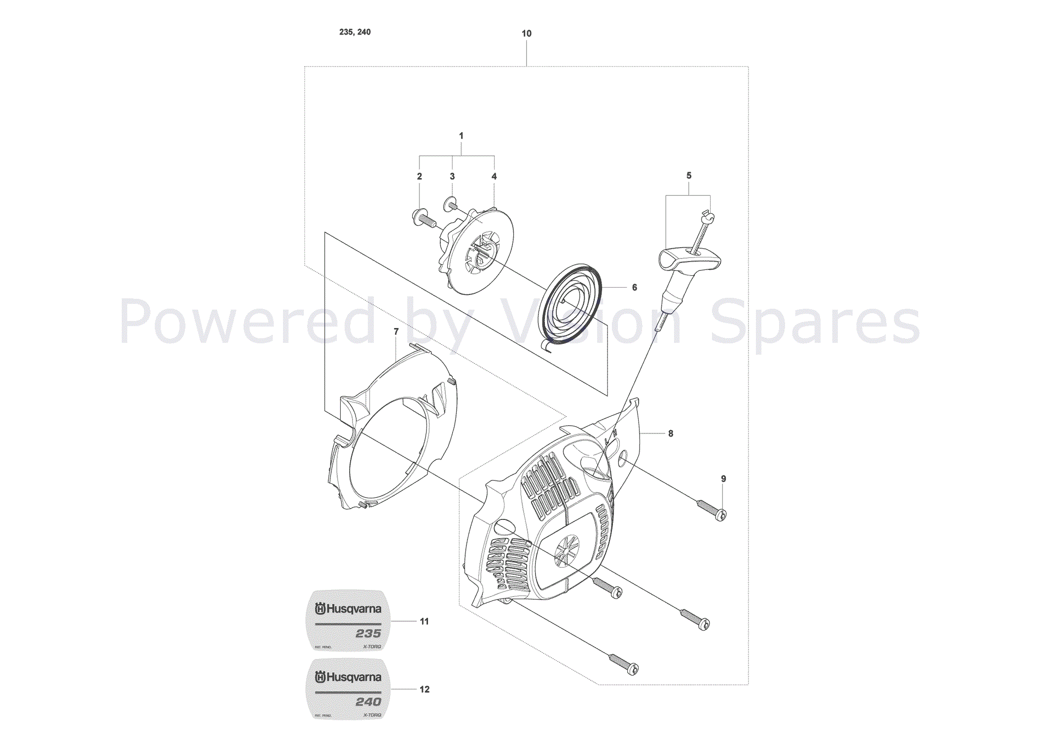Husqvarna 240 Chainsaw Parts Diagram