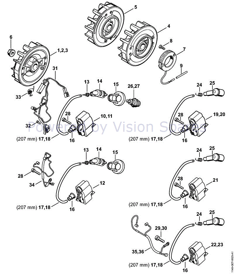 Stihl MS 362 Chainsaw (MS 362 C-M RZ) Parts Diagram