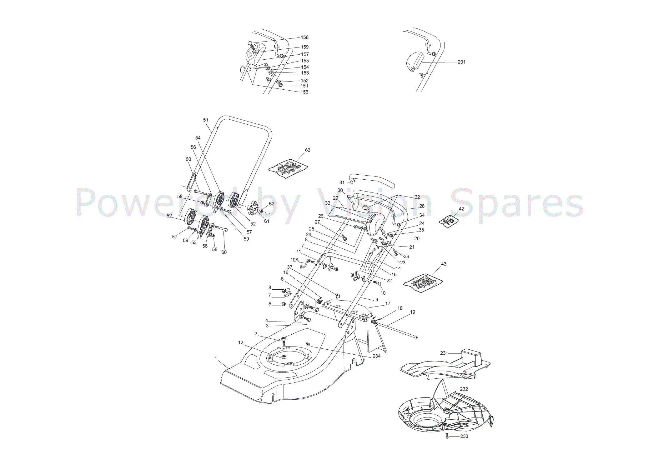 Castel Twincut Lawnking RL534 RL534 Parts Diagram Page 1