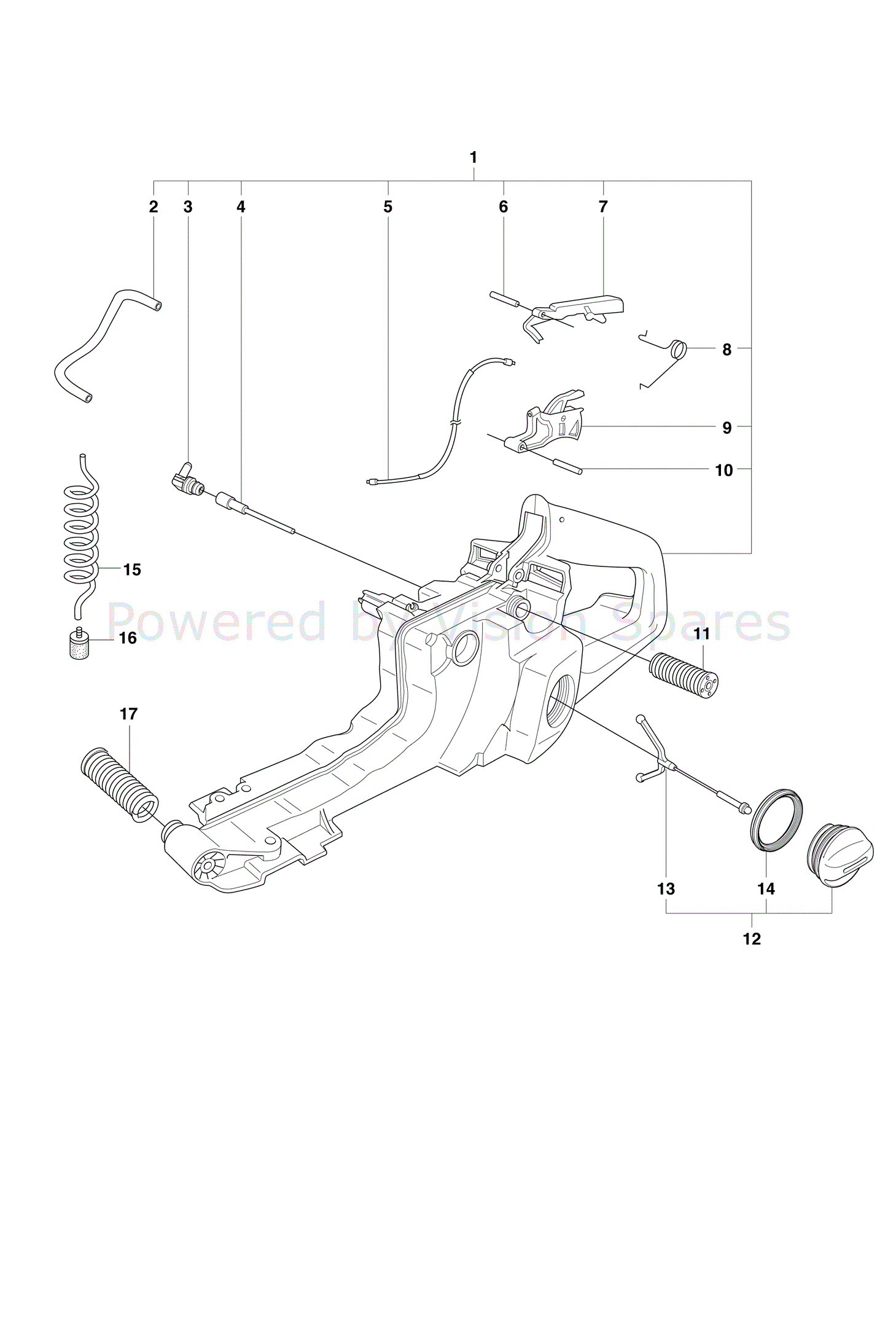 Husqvarna 365SP Chainsaw (2011) Parts Diagram, Fuel Tank