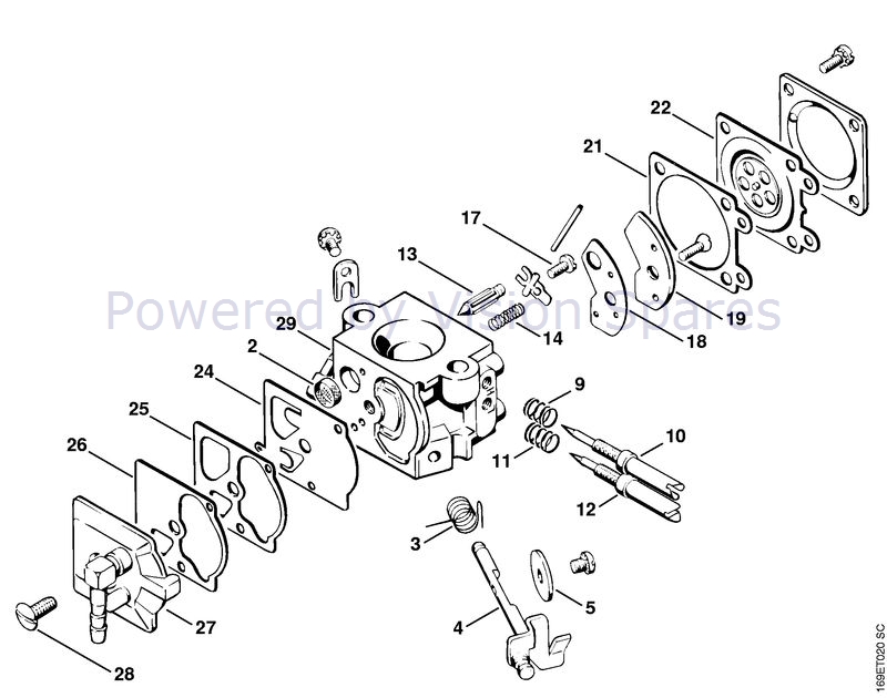 Stihl 032 AV Chainsaw (032AVEQ) Parts Diagram, Carburetor WA-49