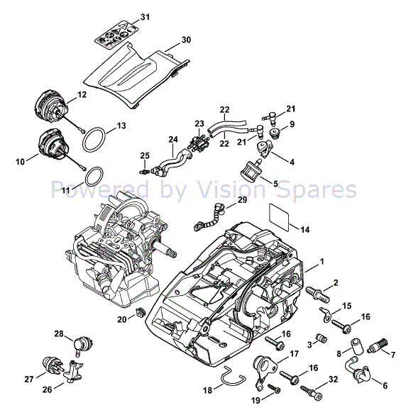 MS150 Stihl Chainsaw Illustrated Parts Diagram List Manual TC MS 150 C TC-E 