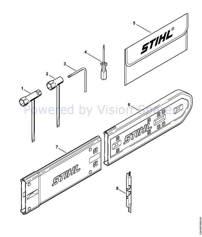 Stihl MS 461 CHAINSAW (MS 461) Parts Diagram, MS461-N TOOLS