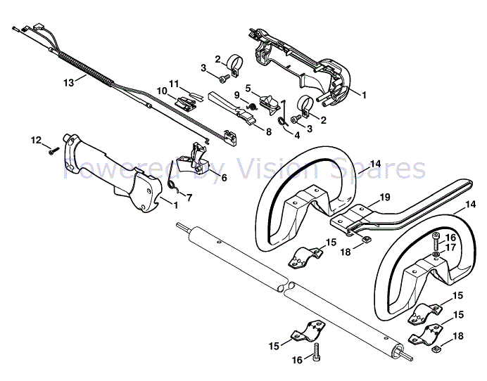 Adviseren Zeeziekte Derde Stihl KM 130 R-Z Engine (KM 130 R-Z) Parts Diagram, Handle