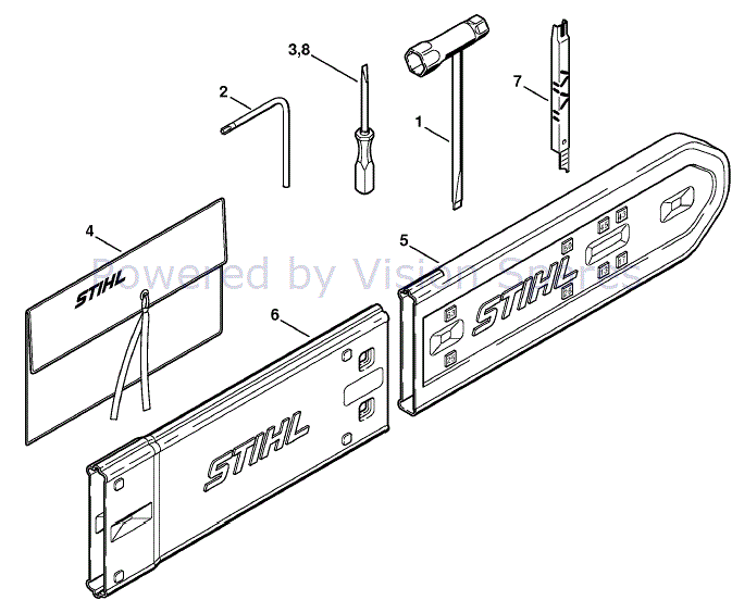 Stihl MS 460 Chainsaw (MS460 RVWZ Mag Arctic) Parts Diagram, Tools