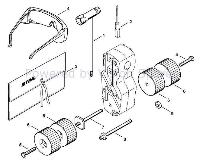 Stihl MM 55-Z Multi Tool Engine (MM55-Z) Parts Diagram, Tools