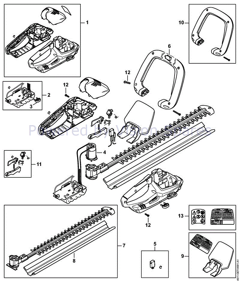 Official Black decker hedge trimmer parts