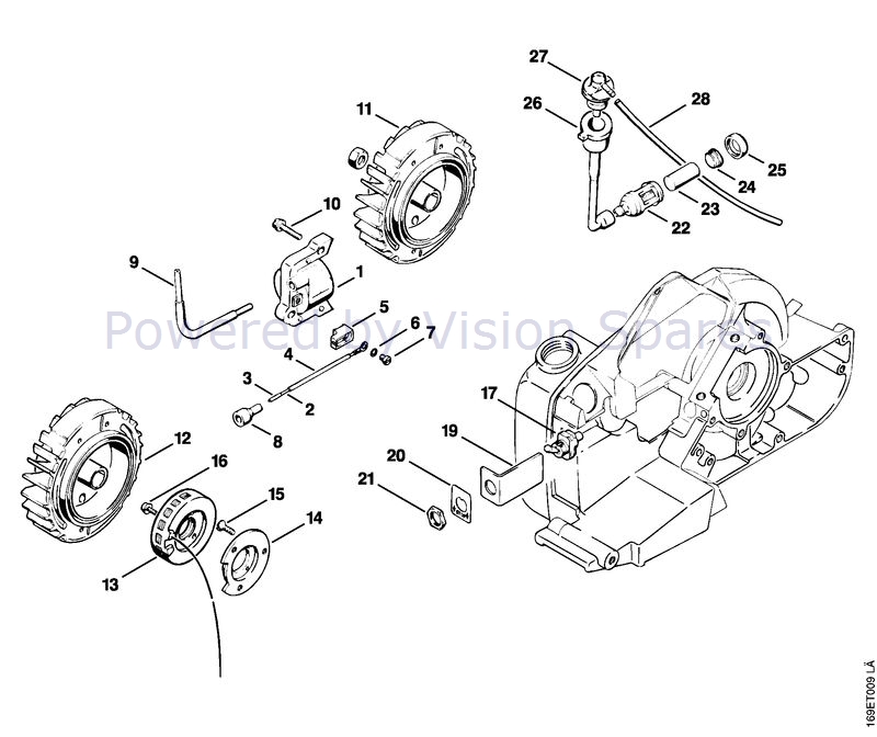 Stihl 032 AV Chainsaw (032AVE) Parts Diagram, Pickup Body/Coil