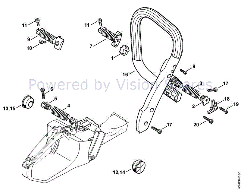 Stihl MS 362 Chainsaw (MS 362 C-M RZ) Parts Diagram, MS362CMRZ-J