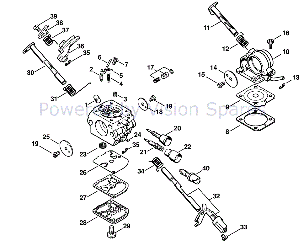 Stihl MS 211 Chainsaw (MS211C) Parts Diagram, Carburetor S1Q-S120B