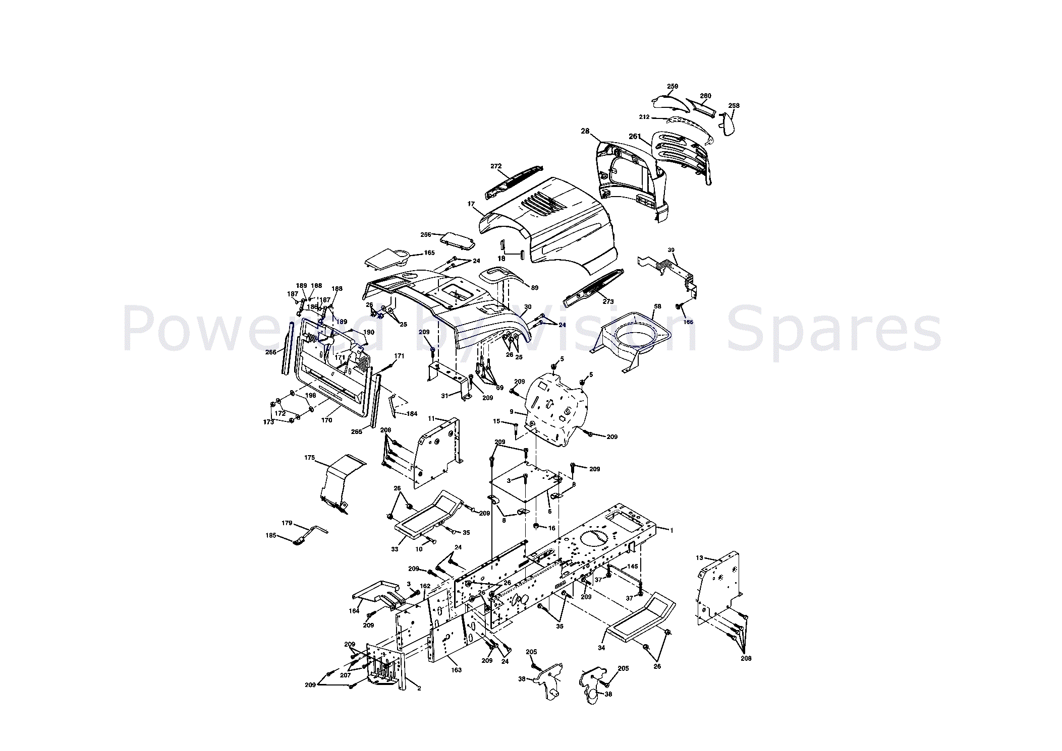 John deere 170 online lawn tractor parts diagram