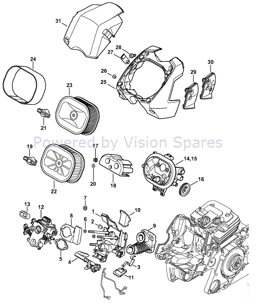 Stihl MS 311 Parts Diagram Page 17 v9306.1blu.de