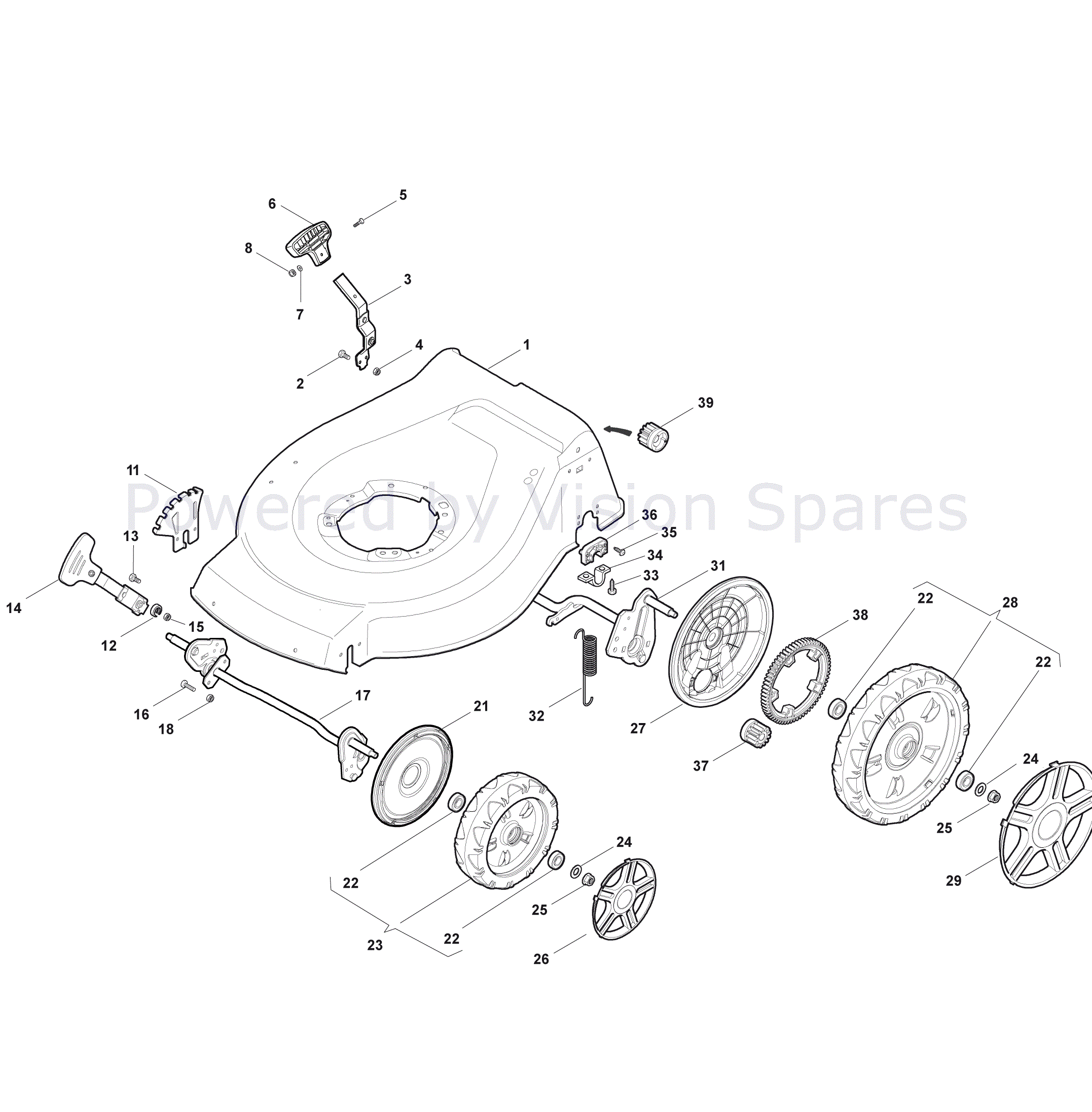 Mountfield SP535 HW Honda GCV135 2010 Parts Diagram Page 3