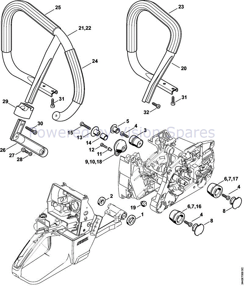 Stihl MS 461 MS461 Chainsaw Service Workshop Repair /& Parts Diagram List Manual