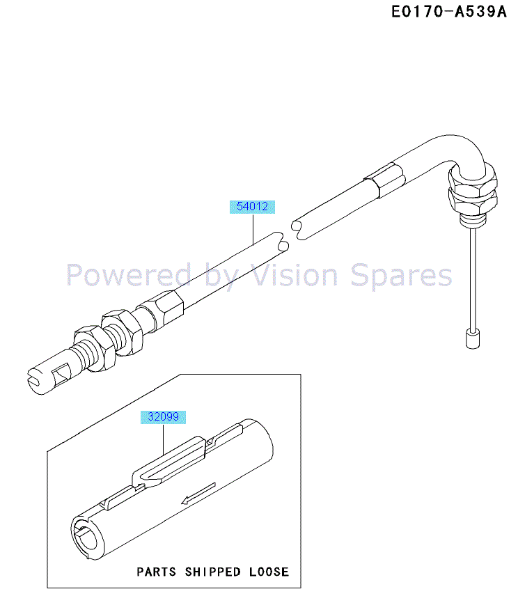 Kawasaki KRB750B (HG750A-AS50) Parts Diagram, throttle cable