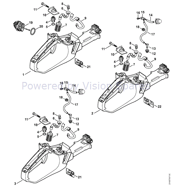 SHiNページ Stihl MS 231 Chainsaw (MS231 Z) Parts Diagram, Tank Housing