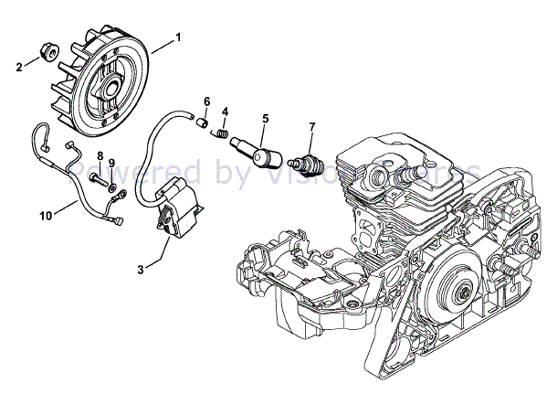 Stihl MS 391 Chainsaw (MS391 Z) Parts Diagram, Ignition system