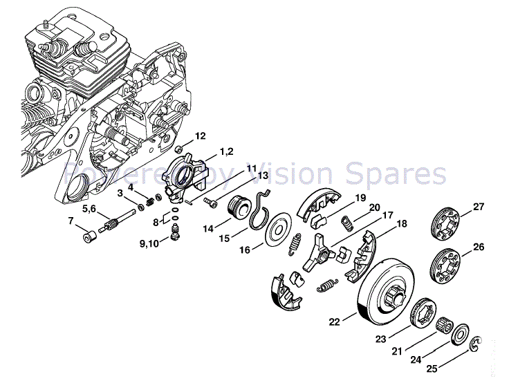 Stihl MS 441 Chainsaw (MS441 C-QZ) Parts Diagram, Oil Pump