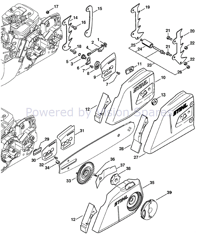 Stihl Ms 361 Chainsaw Ms361 C Qz Parts Diagram Chain Tensioner Zoom In Out Reset