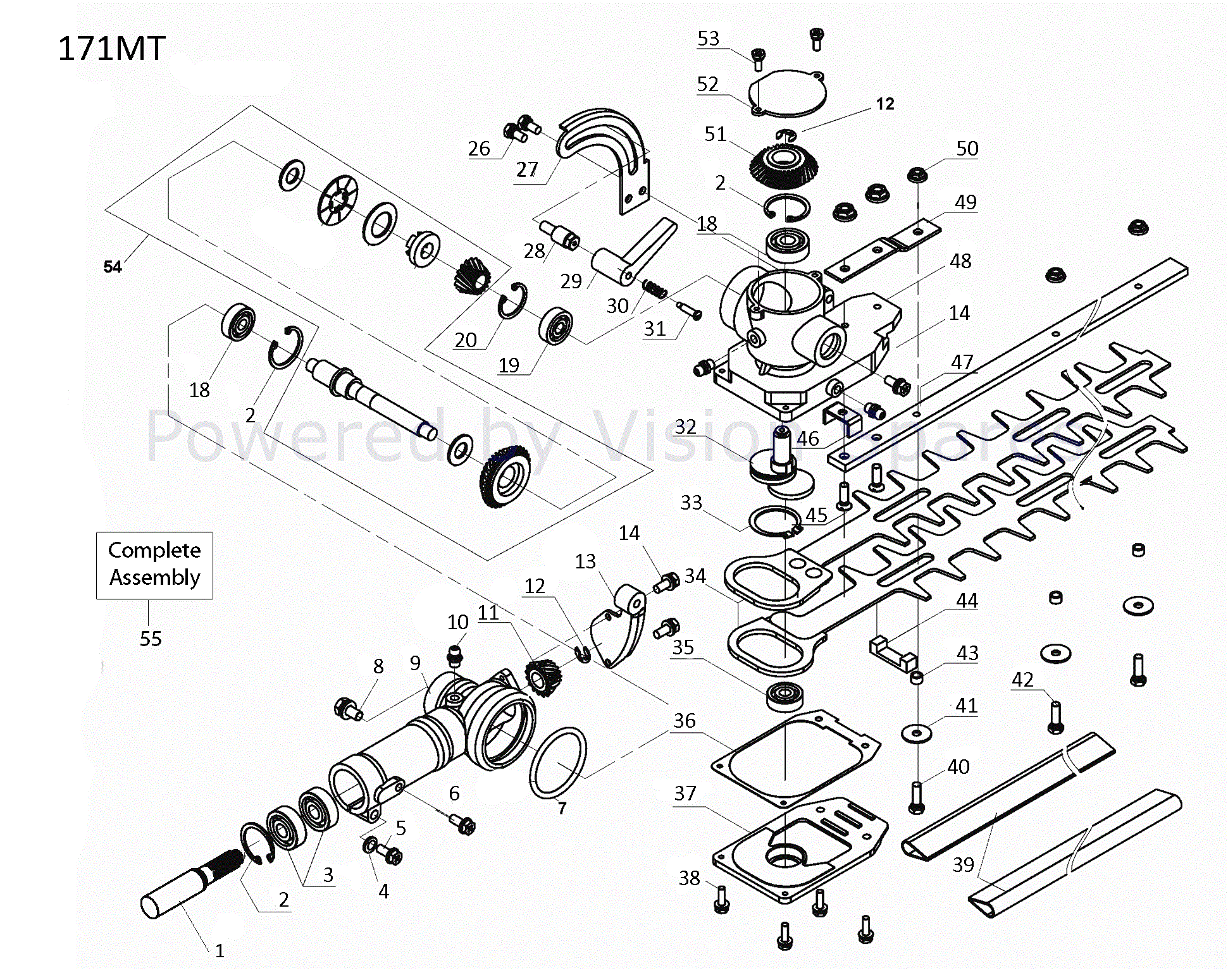 Mitox 271-MT (271-MT) Parts Diagram, Hedgetrimmer Assembly