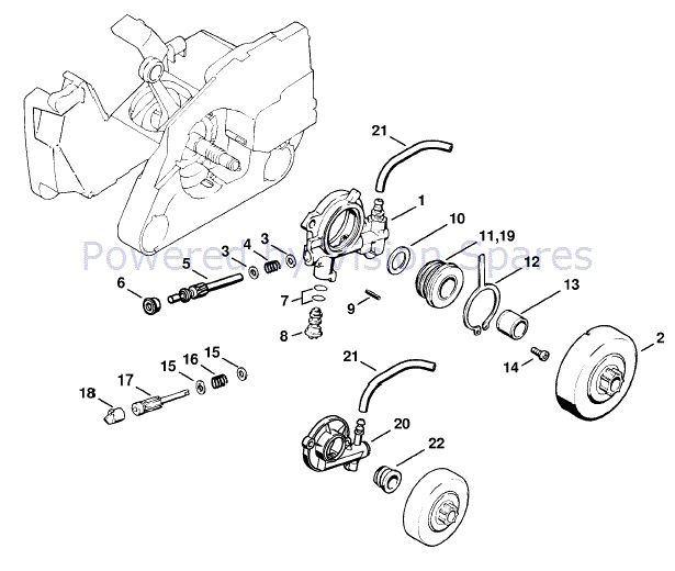 Stihl MS 260 Chainsaw (MS260 VWZ Arctic) Parts Diagram, Oil Pump