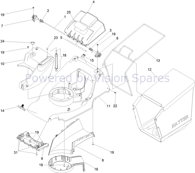 Hayter lawnmower spares sale