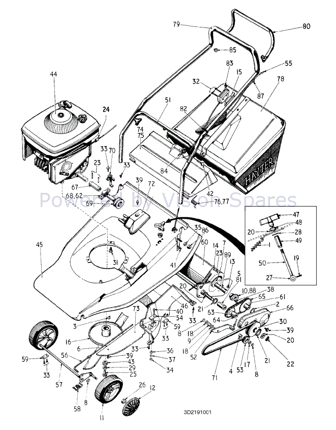 Hayter Hawk Lawn Mower Push Petrol | Lawnmowers Shop