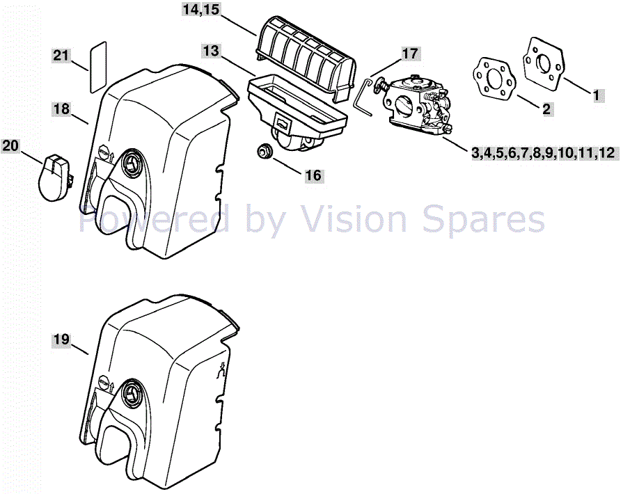 Stihl Ms 250 Wiring Diagram from visionspares.com