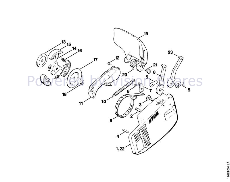 Stihl 015 Chainsaw (015AVQ) Parts Diagram, Chain Brake