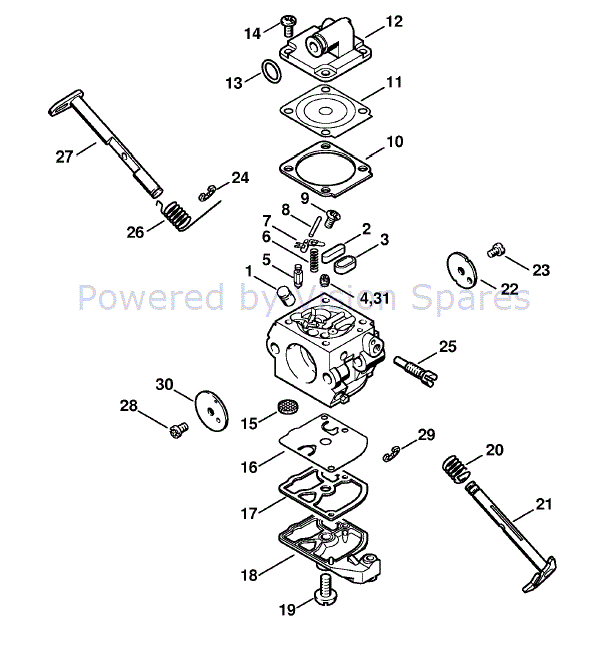 Stihl Ms 180 Chainsaw Ms180z Parts Diagram Carburetor C1qs57a