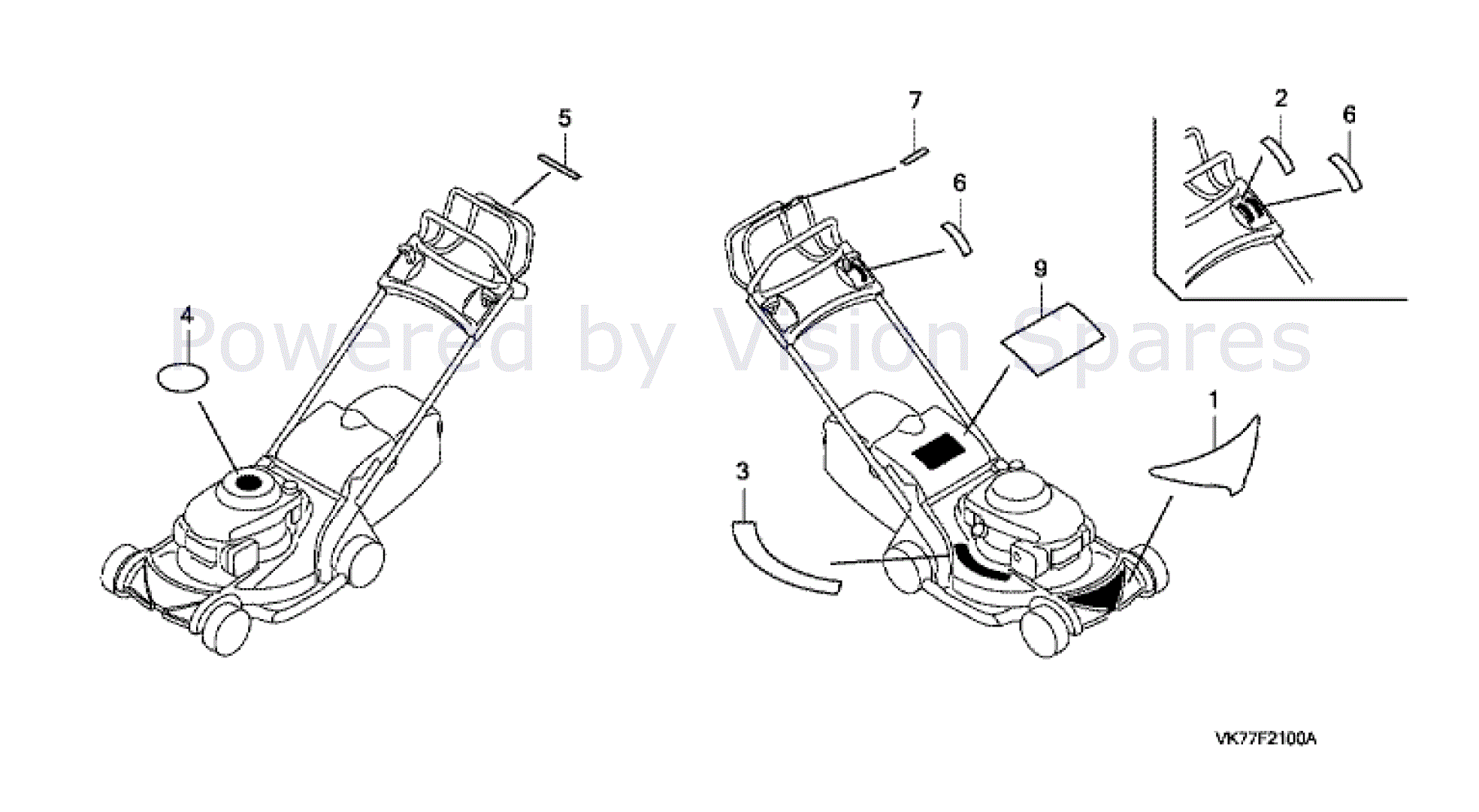 Honda HRX 426 SX Lawnmower HRX426C SXE MATF Parts Diagram LABEL