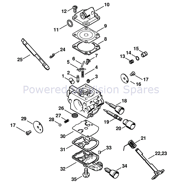 Stihl Ms 192 Chainsaw Ms192tc Parts Diagram Carburetor C1q S134