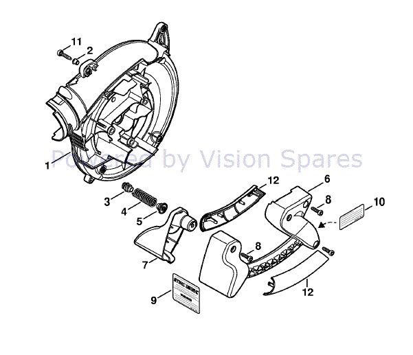 Kit Interruttore Con Leva E Molla Originale STIHL Per Soffiatore BG86, BG66 E Simili