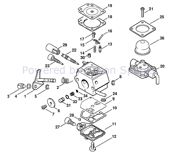 Stihl hl 45 hedge trimmer deals carburetor